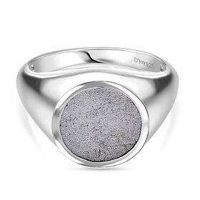 D'Joy Meteorit Ring 925 Silber rhodiniert (Größe 20.00) ca. 9,09 ct