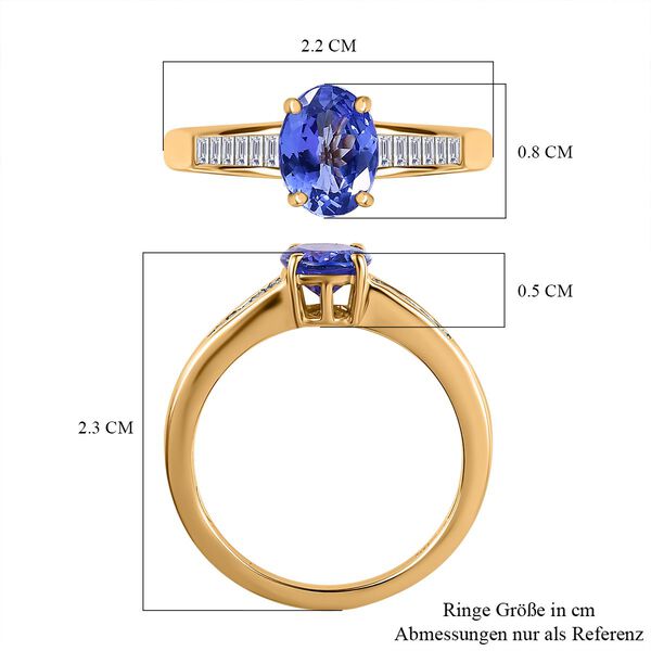 AAA Tansanit und Diamant Ring - 1,54 ct. image number 7