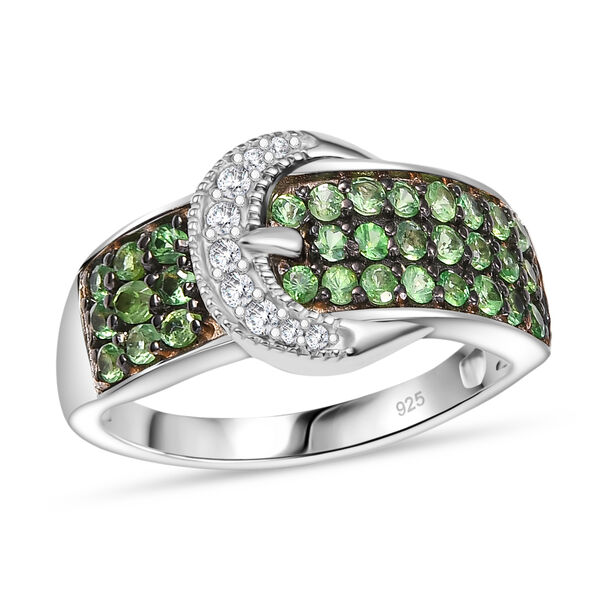 Tsavorite Granat und Moissanit Ring - 0,92 ct. image number 4