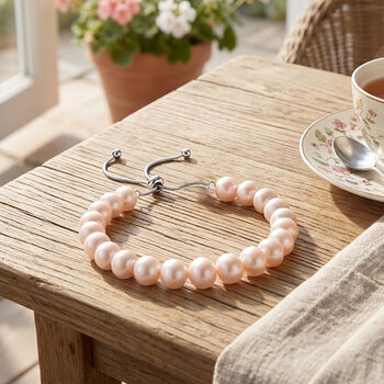 Flexibles wei&szlig;es Edison Perle Armband