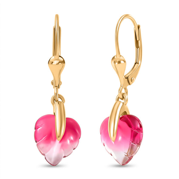 GP Italian Garden Kollektion- Rosa zweifarbiges Muranoglas aus Italien und blaue Saphir Ohrringe image number 0