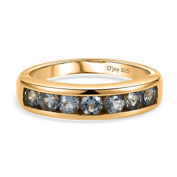 D'Joy Gr&uuml;ner Tansanit Ring 925 Silber 750 Vergoldet (Gr&ouml;&szlig;e 17.00) ca. 0,94 ct