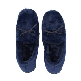 Kunstfell Hausschuhe, Gr&ouml;&szlig;e 36-37, Dunkelblau