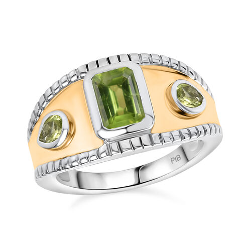 Peridot Ring Messing (Größe 21.00) ca. 1,37 ct image number 1
