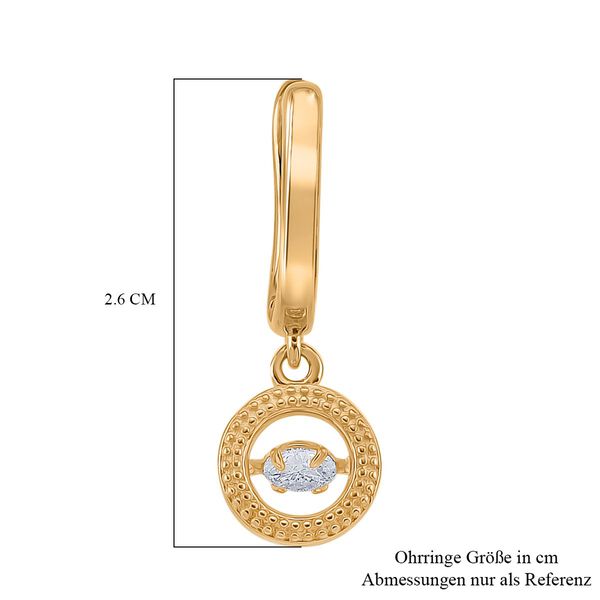 RADIANTA GRA zertifiziert Moissanit (D-VVS) Ohrringe 925 Silber vergoldet ca. 0.48 ct image number 5