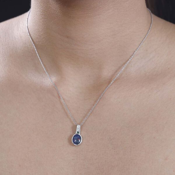 Boulder Triplett Opal, Smaragd und Zirkon Anhänger -1,62 ct. image number 3