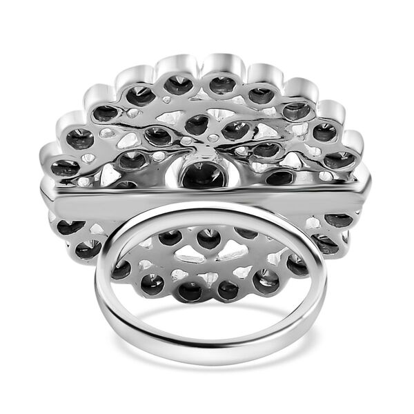 Handgearbeiteter, nat&uuml;rlicher Polki Diamant Ring, 925 Silber platiniert (Gr&ouml;&szlig;e 19.00) ca. 1.25 ct image number 5