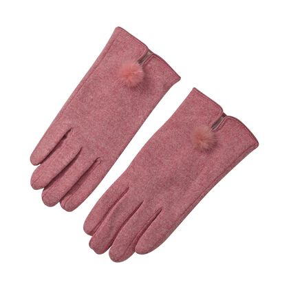 Kashmir Handschuhe mit Supersoft Mikroplusch futter, Altrosa