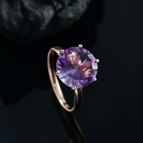 Rose De France Amethyst Ring 925 Silber 750 Roségold Vermeil (Größe 18.00) ca. 6,08 ct image number 1