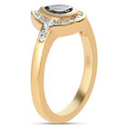 Tansanit und Zirkon Ring, 925 Silber vergoldet  ca. 0,80 ct image number 4