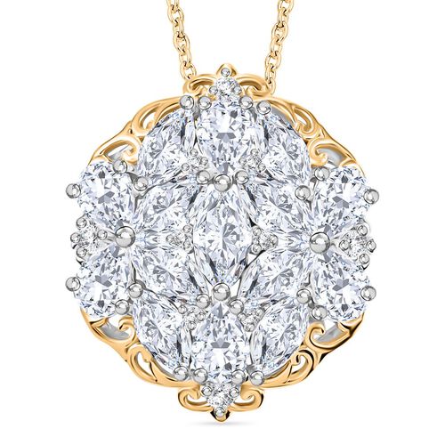 J Francis gefertigt mit SWAROVSKI- Swarovski Zirkonia Anhänger mit 45cm Kette image number 0