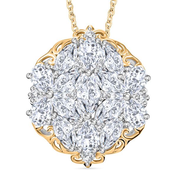 J Francis gefertigt mit SWAROVSKI- Swarovski Zirkonia Anhänger mit 45cm Kette image number 0