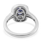 Tansanit und Zirkon Ring 925 Silber platiniert  ca. 1,22 ct image number 5