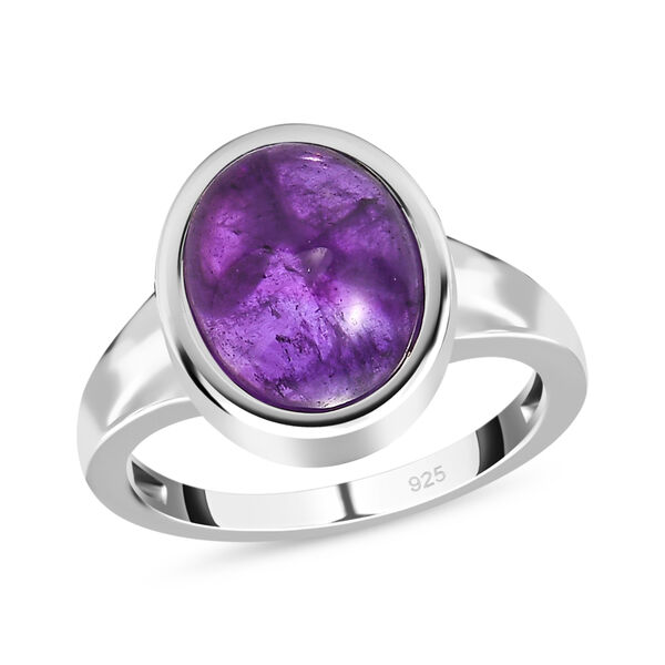 Afrikanischer Amethyst Ring, 925 Silber platiniert (Größe 18.00) ca. 3.97 ct image number 3