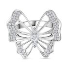 Wei&szlig;er Diamant I4 Ring 925 Silber rhodiniert (Gr&ouml;&szlig;e 17.00) ca. 0,51 ct