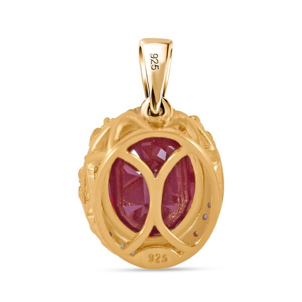 AA afrikanischer Rubin und Zirkon-Anhänger - 7,36 ct. image number 3