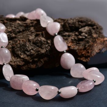 Rosenquarz 45cm Halskette - 390 ct.