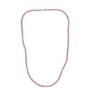 Rosenquarz Halskette, ca. 60 cm, 925 Silber, ca. 100.00 ct