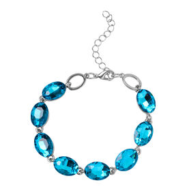 Blauer Kristall Armband ca. 19 cm