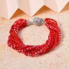 Rotes und weißes Kristall-Armband, 19cm - 62,50 ct. image number 1