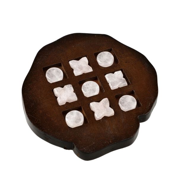 Tic Tac Toe mit Rosenquarz-Edelstein image number 4