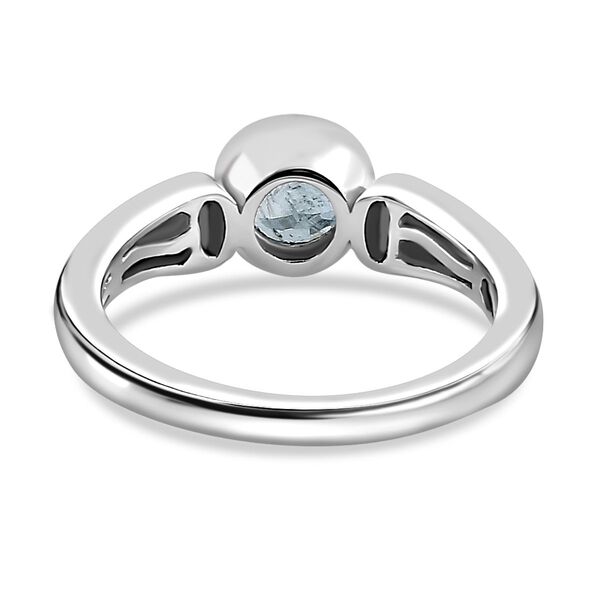 TUCSON FIND - Nat&uuml;rlicher AA Aqua Kyanit Ring 925 Silber rhodiniert (Gr&ouml;&szlig;e 17.00) ca. 1.03 ct image number 6