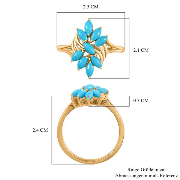 AAA amerikanischer Sleeping Beauty T&uuml;rkis-Ring - 1,56 ct. image number 7