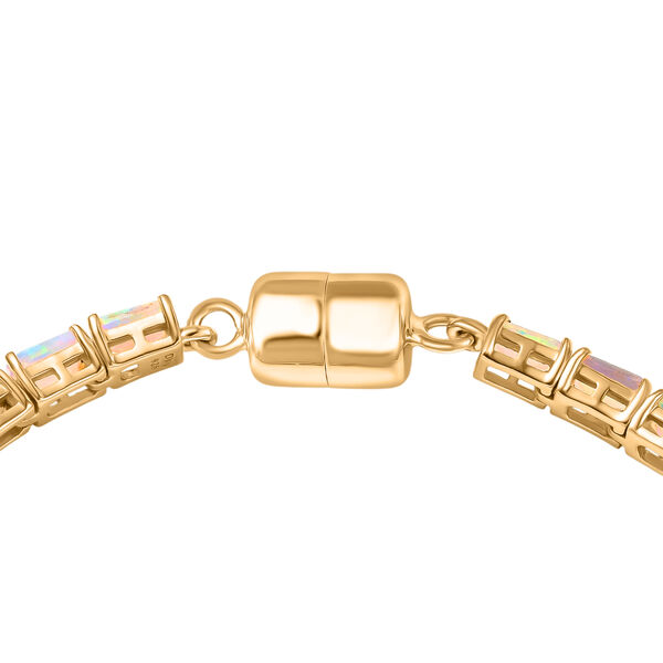 D'Joy AA Natürlicher, äthiopischer Welo Opal Armband ca. 19 cm 925 Silber 750 Gelbgold Vermeil ca. 6,11 ct. image number 3