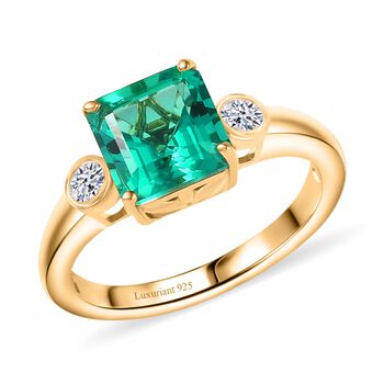 LUXURIANT AAA Labor kolumbianischer Smaragd und Labor Diamant Ring - 1,59 ct.