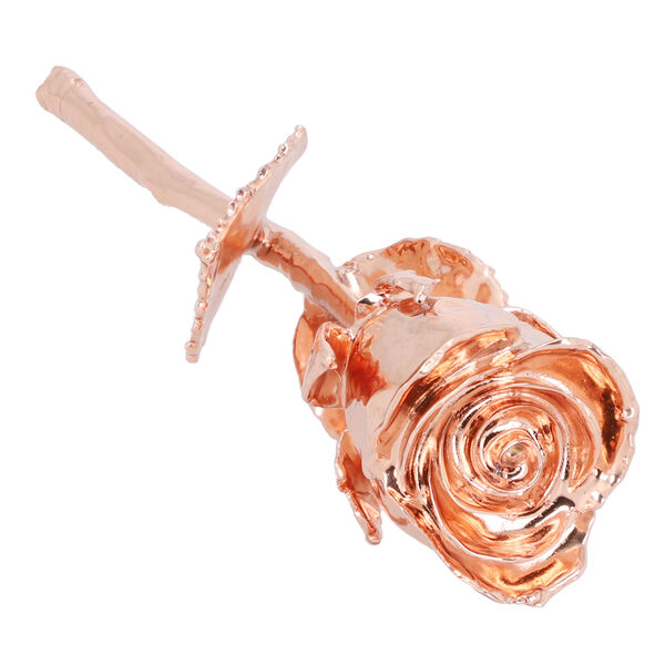 Rose mit Holzständer, rosegold image number 3