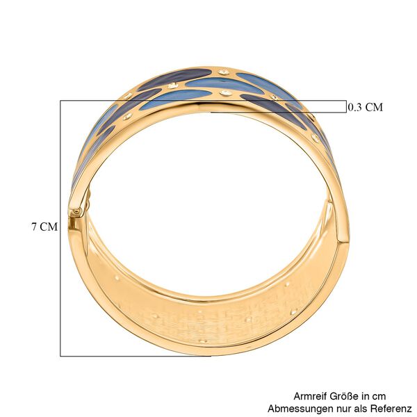 Weißer Kristall Armreif ca. 17 cm emailliert image number 6