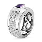 Afrikanischer Amethyst und weißer Zirkon-Ring - 1,05 ct. image number 4