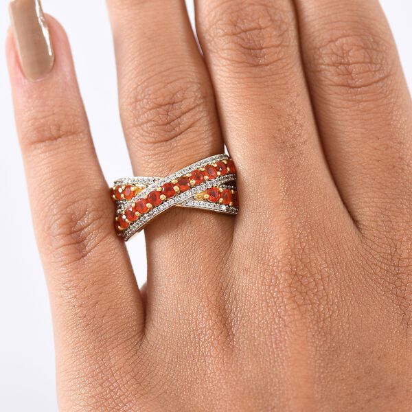 D'Joy AAA Blaze Feueropal und Zirkon Ring - 1,55 ct. image number 3