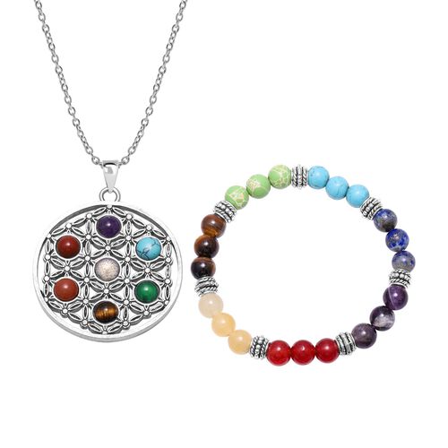 7 Chakra Multi-Edelstein-Schmuck-Set - 75 ct. image number 0
