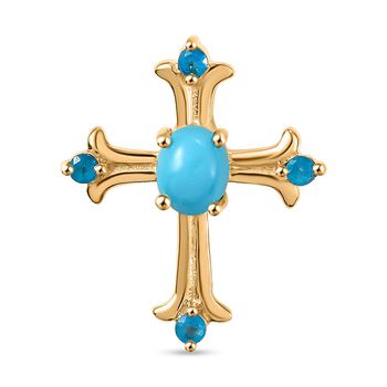 AA Sleeping Beauty T&uuml;rkis und Neon Apatit Anh&auml;nger, ca. 0,43 ct.