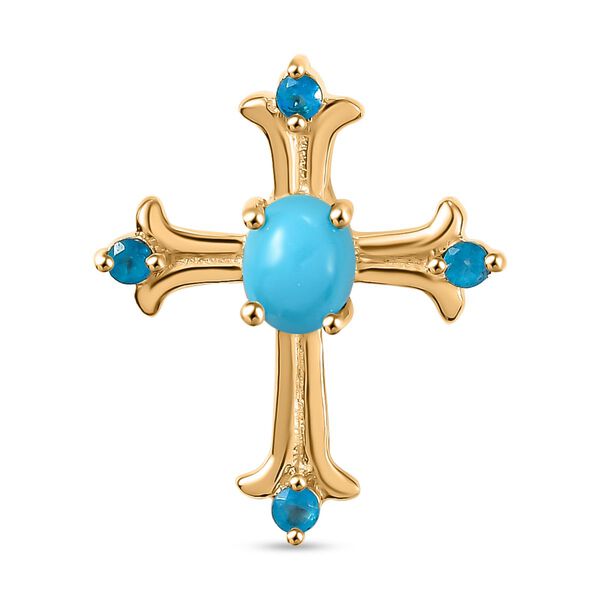 AA Sleeping Beauty T&uuml;rkis und Neon Apatit Anh&auml;nger, ca. 0,43 ct.