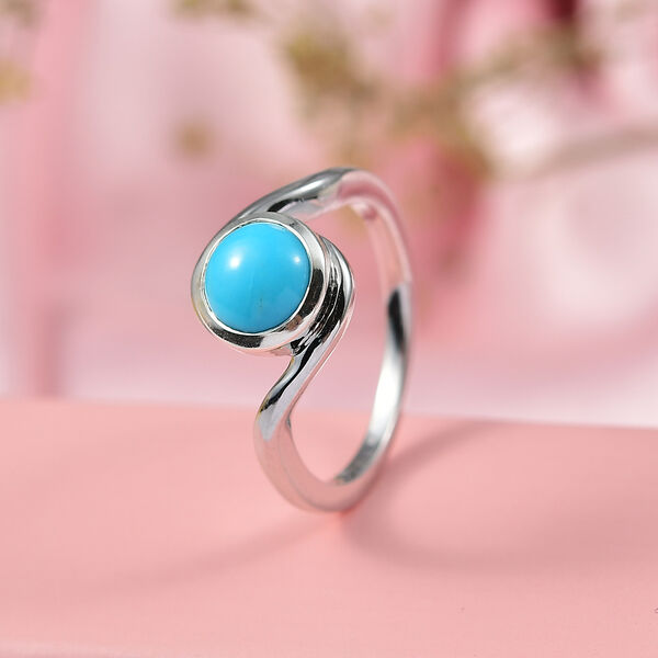 D'Joy Sleeping Beauty T&uuml;rkis Ring 925 Silber rhodiniert (Gr&ouml;&szlig;e 16.00) ca. 1,14 ct image number 2