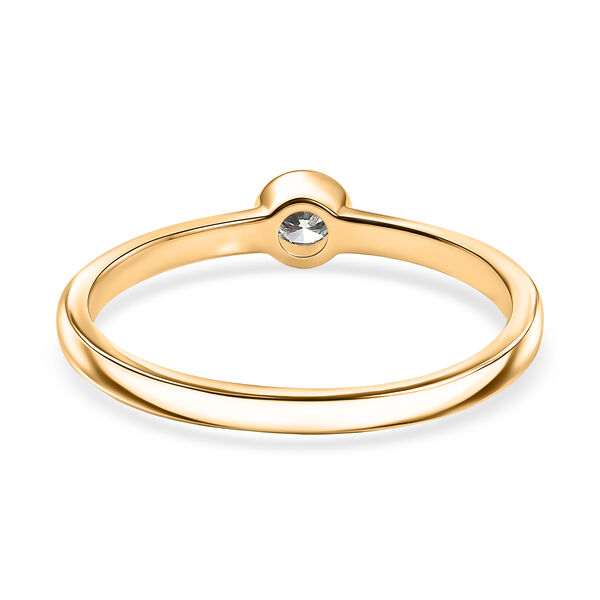 LUXURIANT DIAMOND - Lab Grown Diamant VS-EF Ring 925 Silber 750 Gelbgold Vermeil (Gr&ouml;&szlig;e 23.00) ca. 0,25 ct image number 5