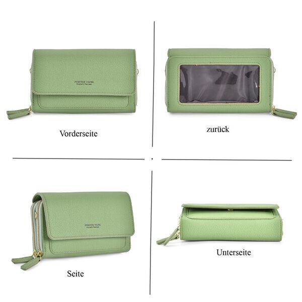 Crossbody-Tasche mit RFID-Schutz, Gr&uuml;n image number 9