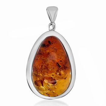 Baltischer Bernstein Anh&auml;nger, 925 Silber