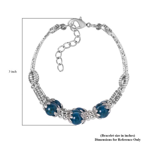 Blaues Apatit-Armband, 18+5 cm - 68.50 ct image number 6