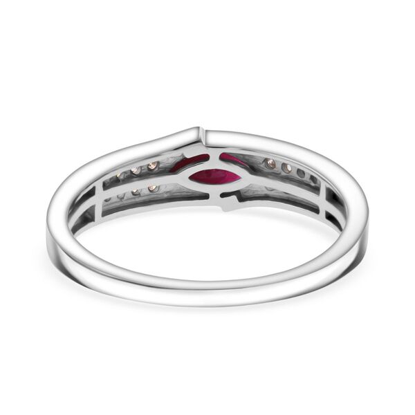 AA Burma Rubin und Moissanit Ring - 0,83 ct. image number 5