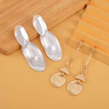 2er Set - geometrische Design-Ohrringe Schmuckset