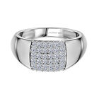 LUXURIANT DIAMOND - Lab Grown Diamant SI-GH SGL zertifiziert Ring 925 Silber rhodiniert (Größe 17.00) ca. 0.50 ct