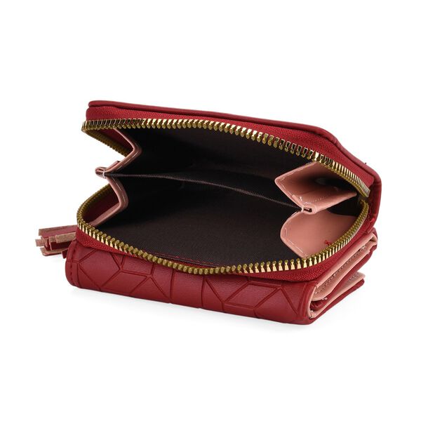 PU-Geldb&ouml;rse mit RFID-Schutz, 11x8x4cm, Rot image number 7