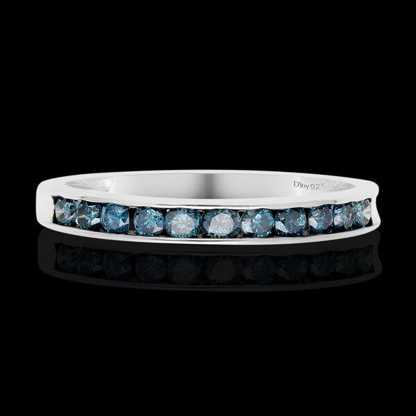 Venedig blauer Diamant-Ring, I1-I2, 375 Weißgold  ca. 0,50 ct image number 2