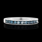 Venedig blauer Diamant-Ring, I1-I2, 375 Weißgold  ca. 0,50 ct image number 1