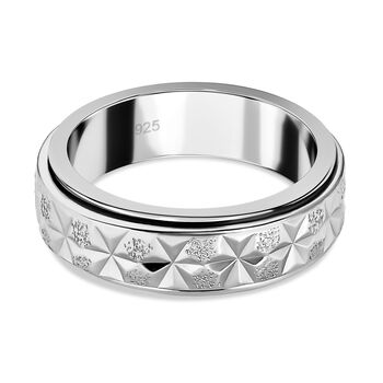 925 Silber platiniert Ringe (Gr&ouml;&szlig;e 21.00) ca. 6,65g