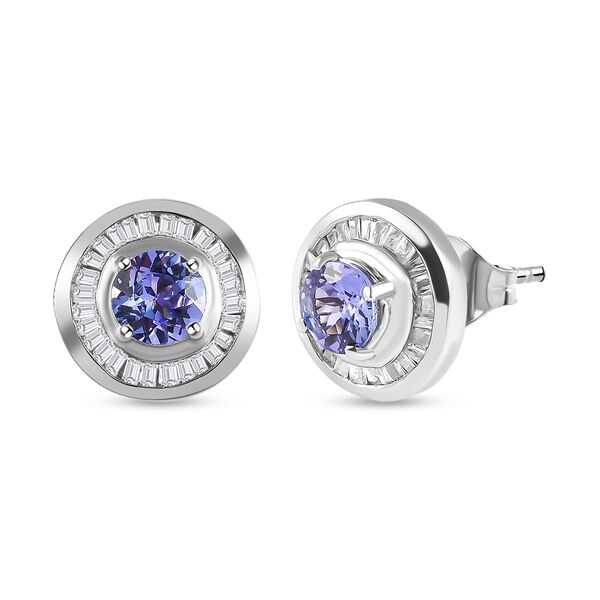 Tansanit und Diamant-Ohrstecker - 1,35 ct. image number 0
