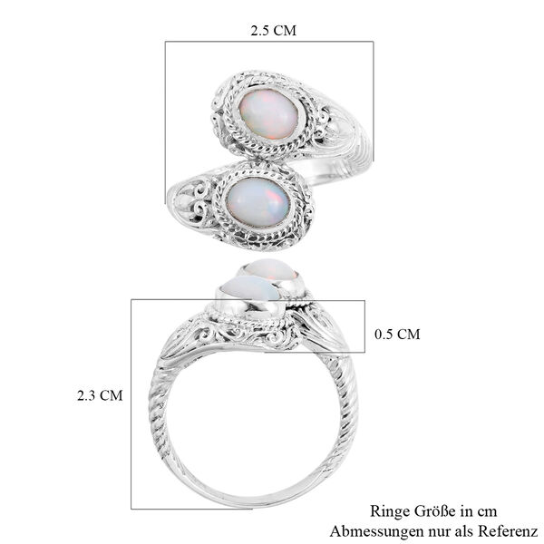Royal Bali Kollektion - nat&uuml;rlicher, &auml;thiopischer Opal-Ring, 925 Silber  ca. 1,64 ct image number 6